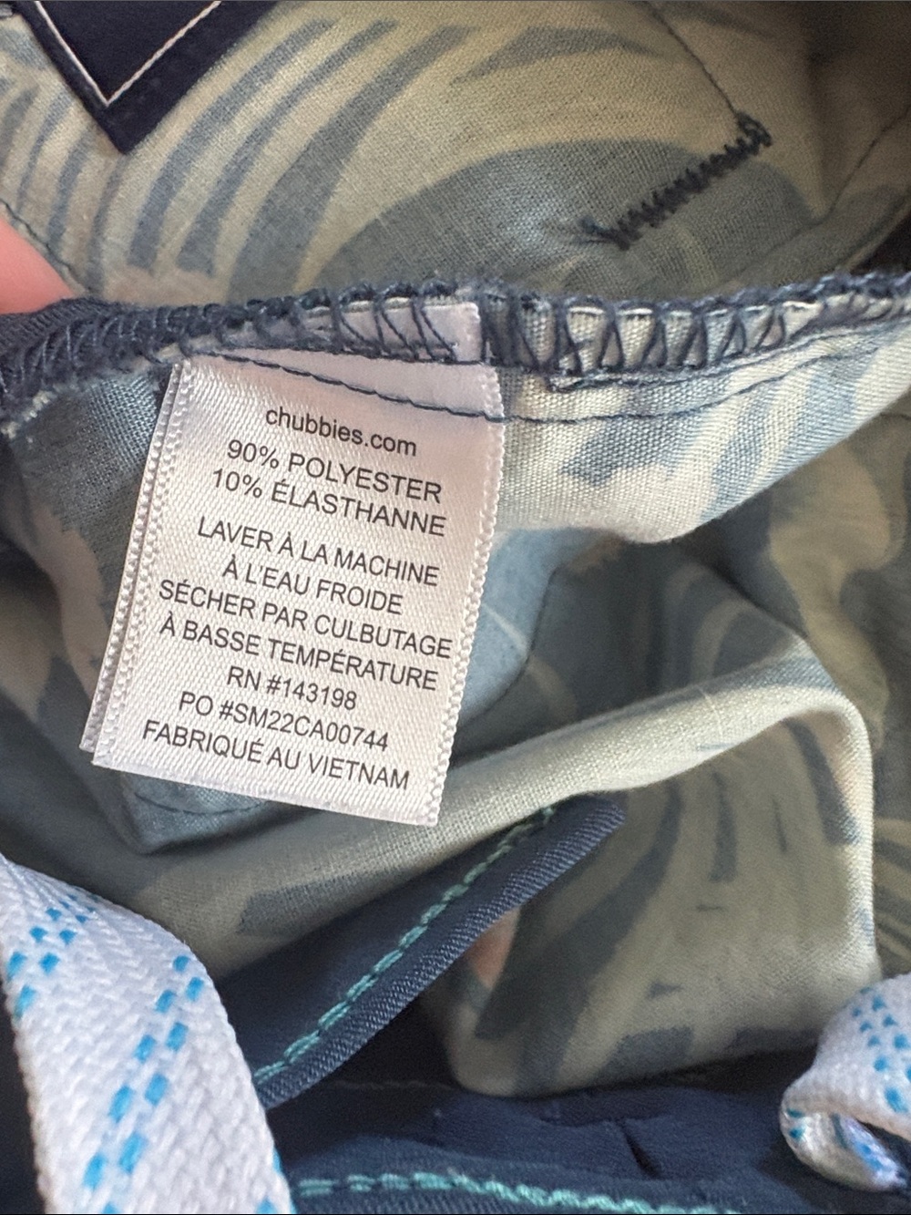 Chubbies Small Navy Drawstring Pants - Picture 3 of 8